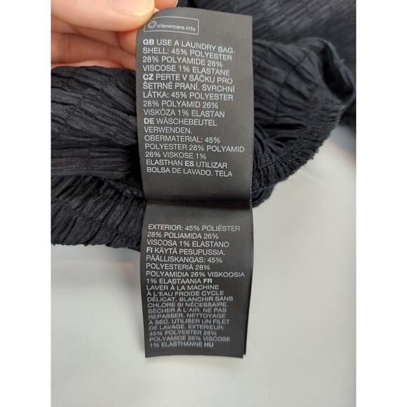 Stockholm Atelier & Other Stories Black Flounce Scrunch Lace Up Cropped Top 6 - Picture 5 of 10